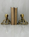 Rare Vintage Brass Octopus Pair – Coastal Luxe Sea Creature Sculptures – Mid Century Modern Nautical Decor – Oceanic Statement Art