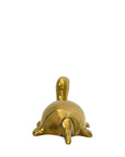 Vintage Brass Turtle Figurine | Long-Necked Mid-Century Modern Animal Sculpture