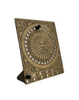 Vintage Brass Sundial Desk Calendar with Pegs