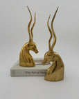 Vintage Brass Antelopes- A Pair