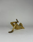 Vintage Brass Relaxing Frog