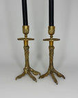 Brass Claw Candlesticks