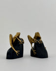 Vintage Bombay Frog on Rock Bookends-A Pair