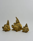 Vintage Brass Fish-A Set of Three