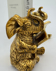 Vintage Brass Elephants Bookends-A Pair
