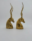 Vintage Brass Antelopes- A Pair