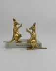 Vintage Brass Kangaroo Bookends-A Pair