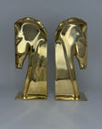 Vintage Brass Horse Head Bookends – Equestrian Mid-Century Set by Kinder Harris