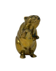 Vintage Brass Beaver Sculpture-10.5 Inches Long