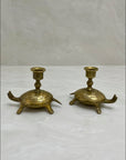 Vintage Brass Candlestick Holders-Pair