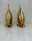 Large Vintage Brass Fish-A Pair by Dolbi Cashier