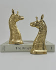 Vintage Brass Giraffe Pair – 7.25” Tall – Elegant Safari Sculptures