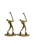 Vintage Brass Golf Bookends- A Pair By Enesco