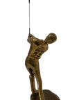 Vintage Brass Golfer in Swing Pose – Andrea by Sadek Collection