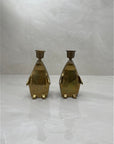 Vintage Brass Penguin Candle Holders-Pair