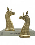 Vintage Brass Giraffe Pair – 7.25” Tall – Elegant Safari Sculptures