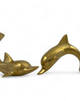 Vintage Brass Playful Dolphins-A Pair