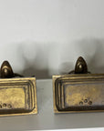Vintage Brass Fox Head Bookends