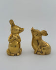 Vintage Brass Romeo and Juliet Pigs-A Pair