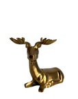 Vintage Brass Reindeer Sculpture
