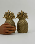 Rosenthal Netter Brass Pineapple Bookends – 8” Tall Vintage Mid Century Hollywood Regency Decor