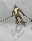 Vintage Brass Skier Figurine