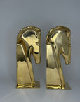 Vintage Brass Horse Head Bookends – Equestrian Mid-Century Set by Kinder Harris