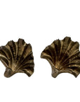 Vintage Brass Shell Dishes – Set of 2 Coastal Sculptural Accents