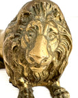 Vintage Brass Lion Sculpture