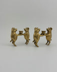 Vintage Brass Pig Candleholders-A Pair
