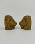 Vintage Brass Lion Bookends- A Pair