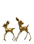 Vintage Brass Deer Pair – Mid-Century Modern Fawns | Hollywood Regency Woodland Figurines