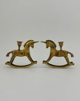 Vintage Brass Unicorn Candleholders-A Pair