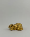 Sweet Vintage Brass Sleeping Cat