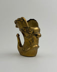 Vintage Brass Swan Vase / Cachepot (7.75”)