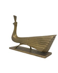 Rare Vintage Brass Peacock Statue – Mid-Century Elegance