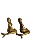 Vintage Brass Mermaid Pair
