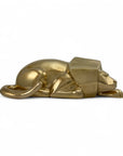 Rare Vintage Brass Lion Sculpture – Cubist Style – Substantial & Luxurious