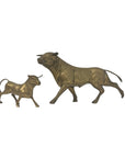 Vintage Brass Bull Figurines – Pair of Mid-Century Modern Bulls