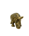 vintage brass rhinoceros