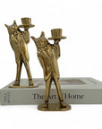 Pair of Vintage Brass Pig Candleholders – Dressed to Impress
