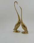 Vintage Brass Cranes-A Pair