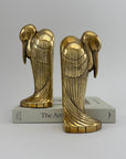 Tall Vintage Brass Pelican Bookends-A Pair