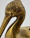 Vintage Brass Pelican Taper Candlestick Holders-A Pair