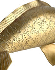 Vintage Brass Koi Fish Sculpture