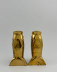 Vintage Brass Fish Vases-A Pair