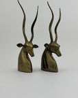 Vintage Brass Antelopes- A Pair