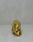 Vintage Brass Bear with Fish in Mouth