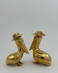 Vintage Brass Pelican Couple