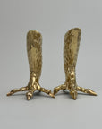 Pair of Vintage Brass Eagle Talon Candlesticks